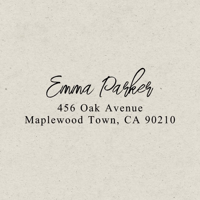 Carimbo Auto Entintado Script manuscrito de pincel de luxo simples (Criador carregado)