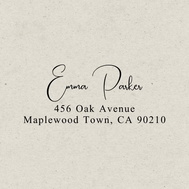 Carimbo Auto Entintado Script manuscrito de rico simples (Criador carregado)