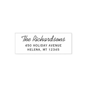 Carimbo Auto Entintado Script Moderno Simples   Família ou casamento