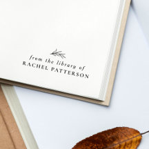 Selo Botânico Simples Da Biblioteca De Nome Person