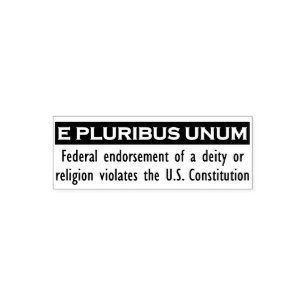 Carimbo Auto Entintado Selo de E PLURIBUS UNUM - preto/pequeno