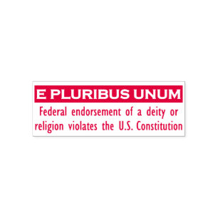 Carimbo Auto Entintado Selo de E PLURIBUS UNUM - vermelho/meio
