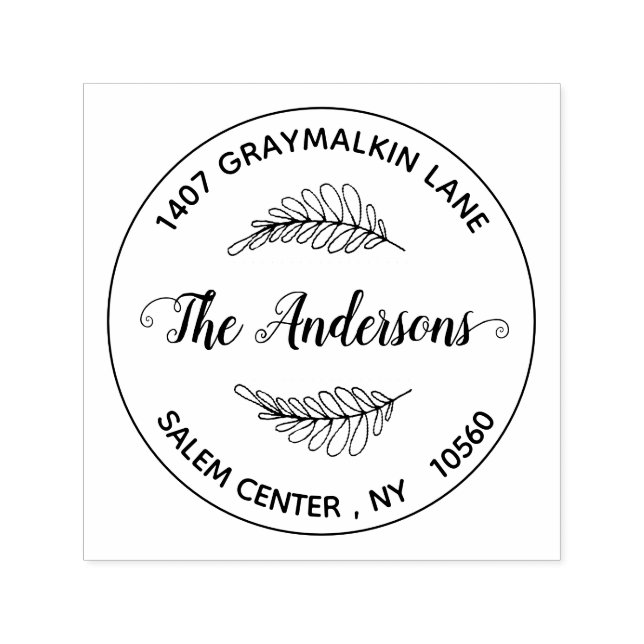 Carimbo Auto Entintado Selo de Endereço de Devolução Personalizado Folha  (Design)