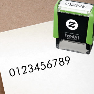 Carimbo Auto Entintado Selo de Texto Numérico Simples de Uma Linha Person