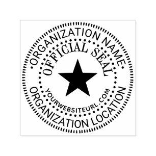 Carimbo Auto Entintado Selo Oficial Personalizado Genérico de Estrela de 