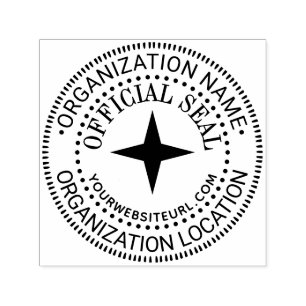 Carimbo Auto Entintado Selo Oficial Personalizado Genérico Estrela 4Pt No