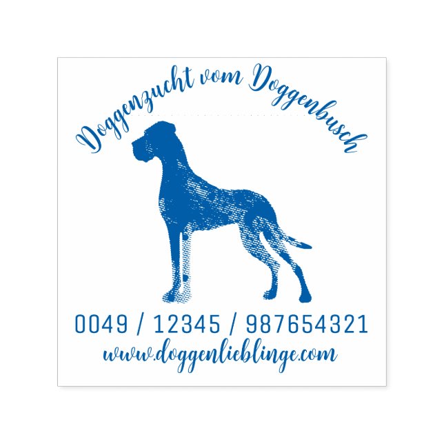 Carimbo Auto Entintado Selos de Canis Artísticos Great Dane (Design)