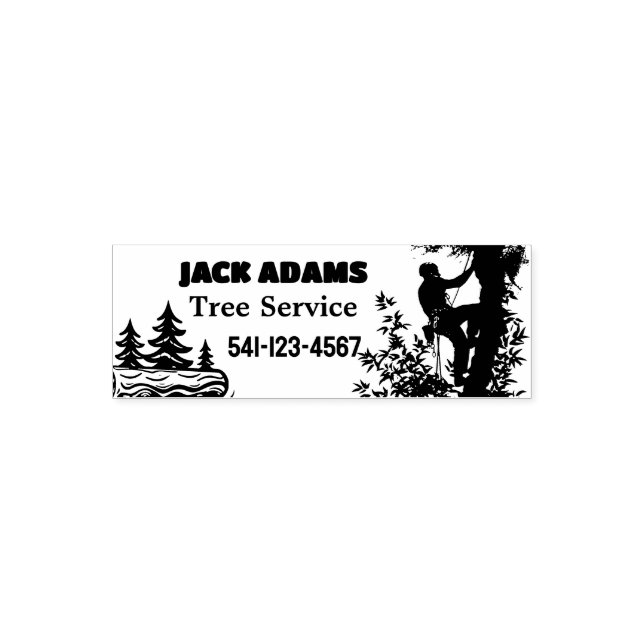 Carimbo Auto Entintado Serviço de Árvores Lumberjack (Design)