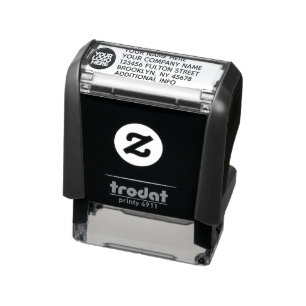 Carimbo Auto Entintado Seu endereço de devolução de logotipo 5 linhas per