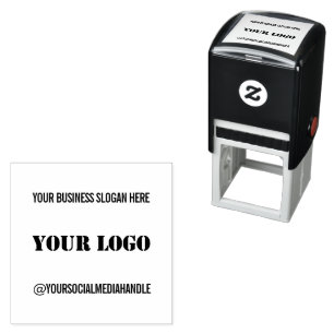 Carimbo Auto Entintado Seu logotipo e texto personalizado do cliente