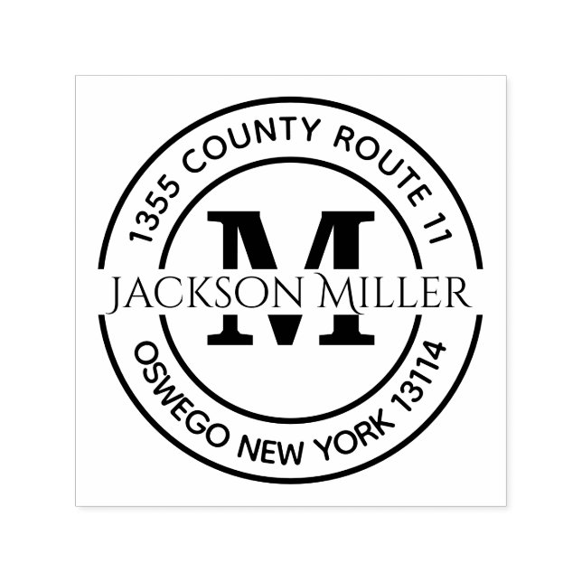 Carimbo Auto Entintado Seu nome e endereço (Design)