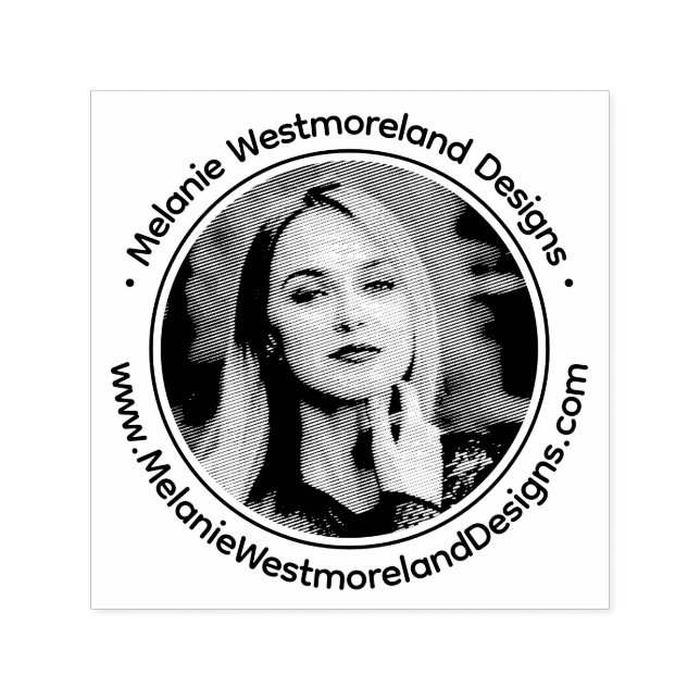 Carimbo Auto Entintado Seu Retrato Fotográfico #1NF Arredondado Site (Design)