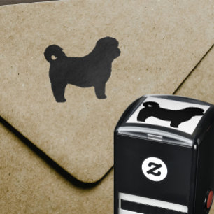 Carimbo Auto Entintado Shih Tzu Dog Breed Silhouette