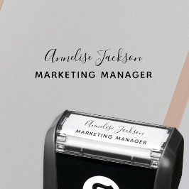 Carimbo Auto Entintado Signature script name job title personalized