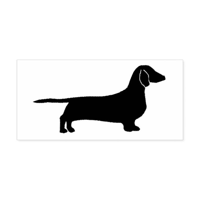 Carimbo Auto Entintado silhueta dachshund (Design)