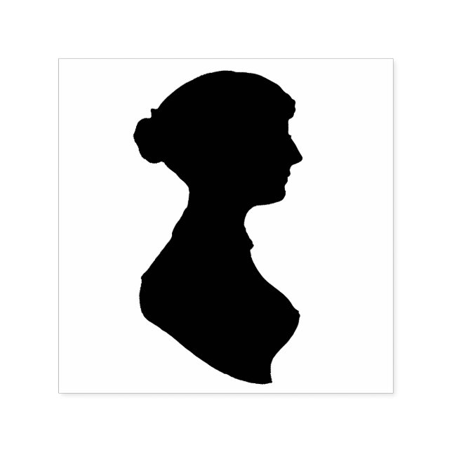 Carimbo Auto Entintado Silhueta de Jane Austen (Design)