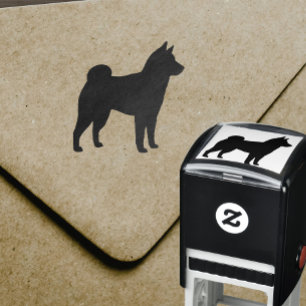 Carimbo Auto Entintado Silhueta de Shiba Inu
