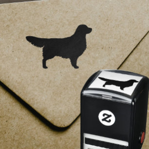 Carimbo Auto Entintado Silhueta do golden retriever