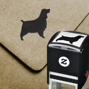 Carimbo Auto Entintado Silhueta do Spaniel de Springer inglês
