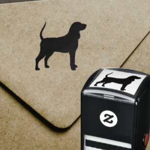 Carimbo Auto Entintado Silhueta para criação de cães preto e tan