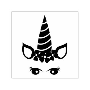 Carimbo Auto Entintado Silhuette Unicorn Simples