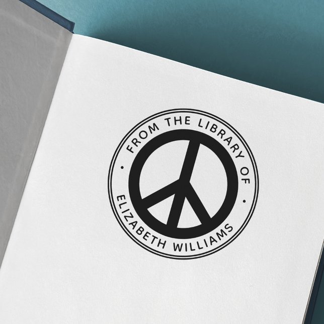 Carimbo Auto Entintado Símbolo de espaço da biblioteca do nome personaliz (Criador carregado)