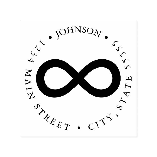 Carimbo Auto Entintado Símbolo de Infinidade de Limitação de Silhuette (Design)