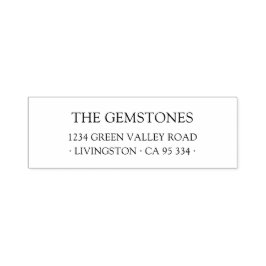 Carimbo Auto Entintado Simple Classic Elegant Family Name Return Address