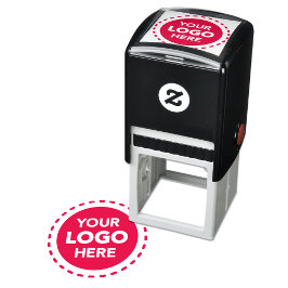 Carimbo Auto Entintado Simple Logo Stamp for Business Branding - 1.5 Inch