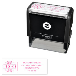 Carimbo Auto Entintado Simple Modern Company Business Logo Return Address