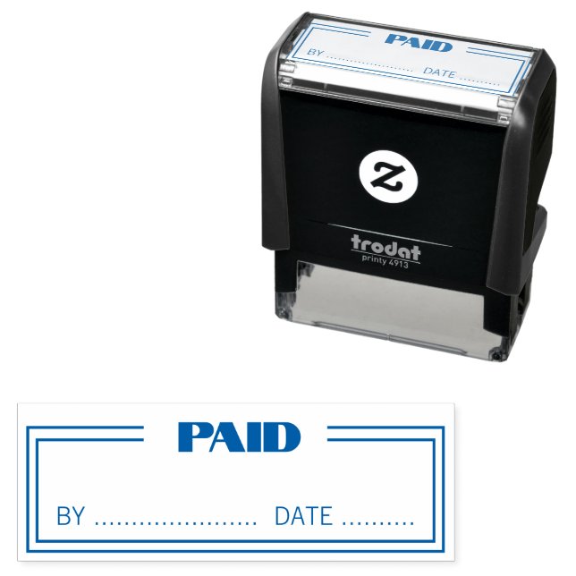 Carimbo Auto Entintado Simple Paid Account Self Inking Rubber Stamp (In Situ)