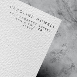 Carimbo Auto Entintado Simples Clássico de Retorno Moderno Endereço Minim