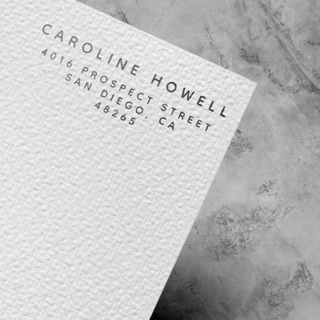 Carimbo Auto Entintado Simples Clássico de Retorno Moderno Endereço Minim (Criador carregado)