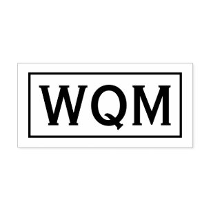 Carimbo Auto Entintado Simples Elegante enquadrado 3 Monograma inicial nº