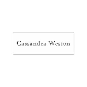 Carimbo Auto Entintado Simples Elegante Minimalista #9 Nome Apenas