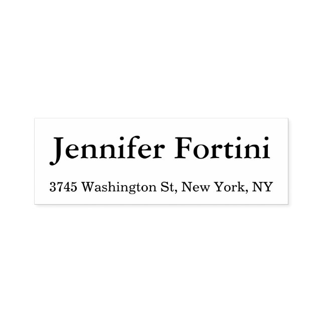 Carimbo Auto Entintado Simples Elegante Preto e Branco (Design)