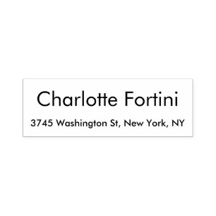 Carimbo Auto Entintado Simples Elegante Preto e Branco Minimalista