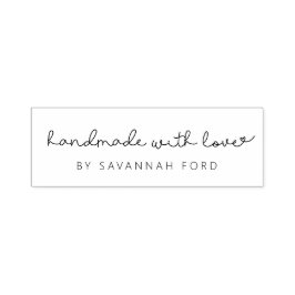 Carimbo Auto Entintado Simples guião bonito, feito à mão com amor