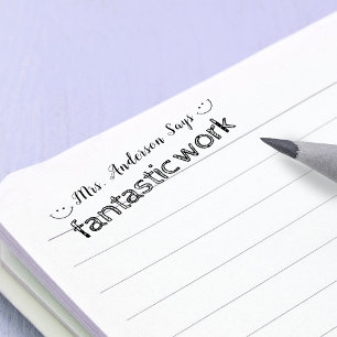 Carimbo Auto Entintado Simples Incentivo Personalizado Trabalho Fantástic