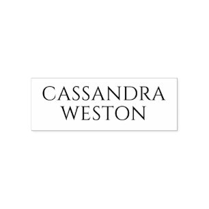 Carimbo Auto Entintado Simples Minimalista Elegante #4L Apenas Nome