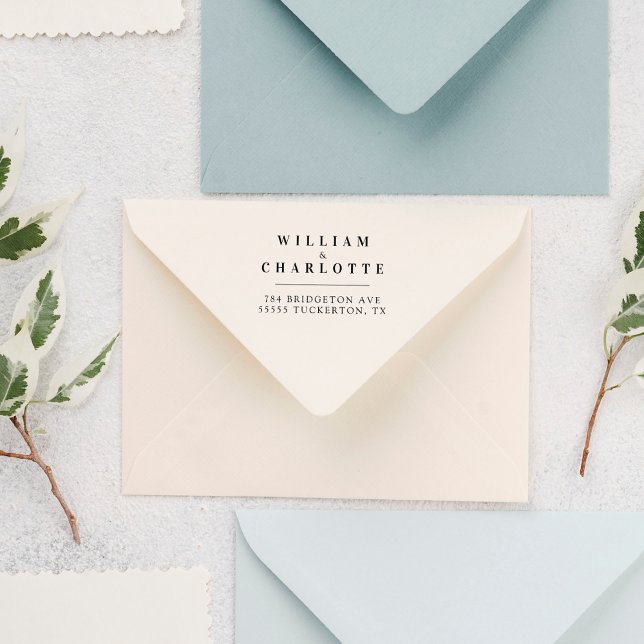 Carimbo Auto Entintado Simples Moderno Tipografia Endereço de Devolução d (Criador carregado)