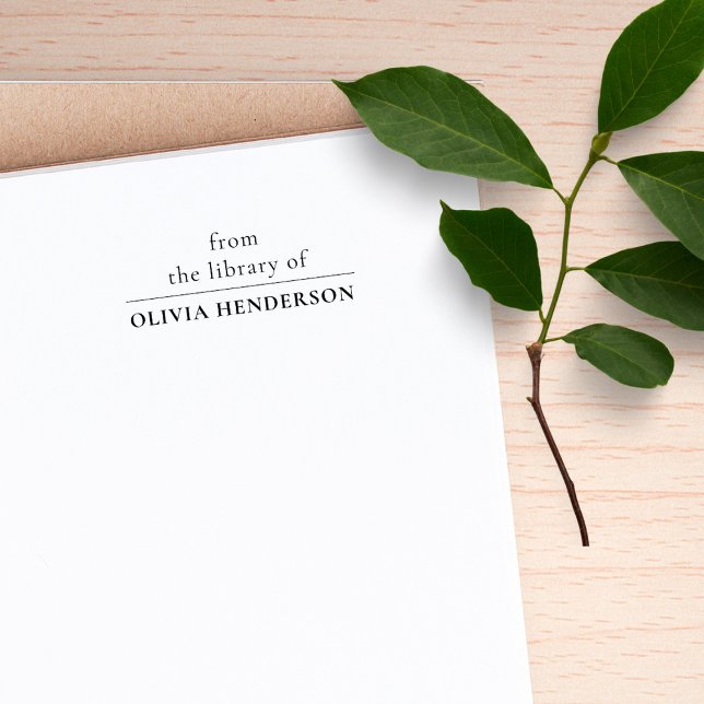 Carimbo Auto Entintado Simples Na Biblioteca Do Livro De Nomes Personaliz (Criador carregado)