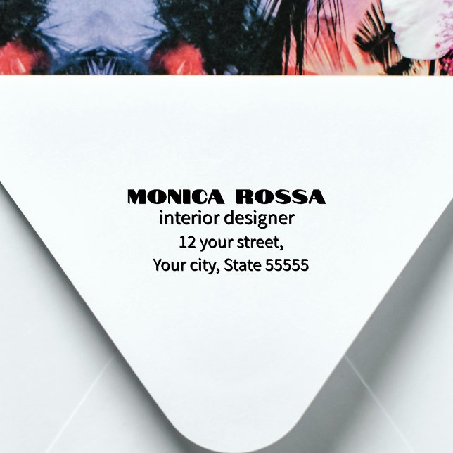 Carimbo Auto Entintado Simples profissional Neon Pink Preto (Criador carregado)