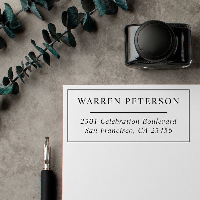 Carimbo Auto Entintado Simplesmente Profissional | Nome personalizado e e (Criador carregado)