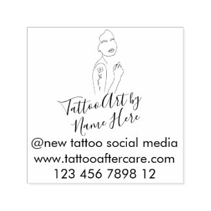 Carimbo Auto Entintado sinal de tipografia de roteiro de ARTE de tatuagem