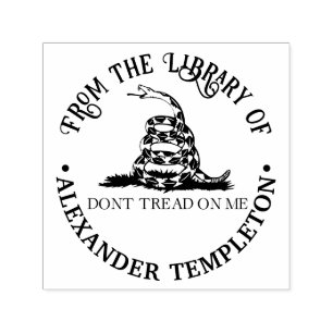 Carimbo Auto Entintado Sinalizador Gadsden Não Pôr Pista no Nome do Livro