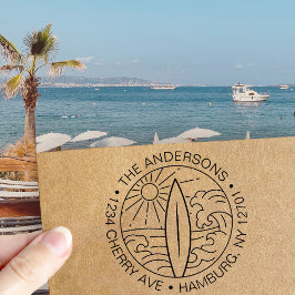 Carimbo Auto Entintado Sobrevivência de Ondas de Conselho de Endereço de 