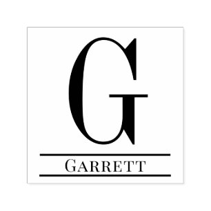 Carimbo Auto Entintado Solteiro Simples Negrito Nome do Monograma Inicial