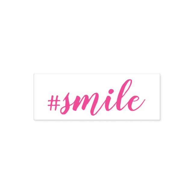 Carimbo Auto Entintado #Sorria de autocolante (Design)