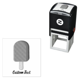 Carimbo Auto Entintado Sorvete de chocolate